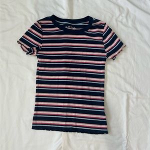Blue pink white stripped shirt Teen/Women’s M